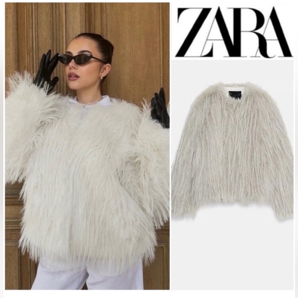 ZW collection faux fur coat